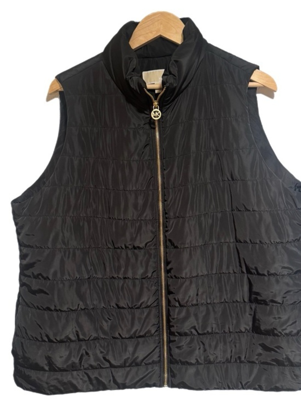 Plus Size Michael Kors Black Quilted Puffer Vest